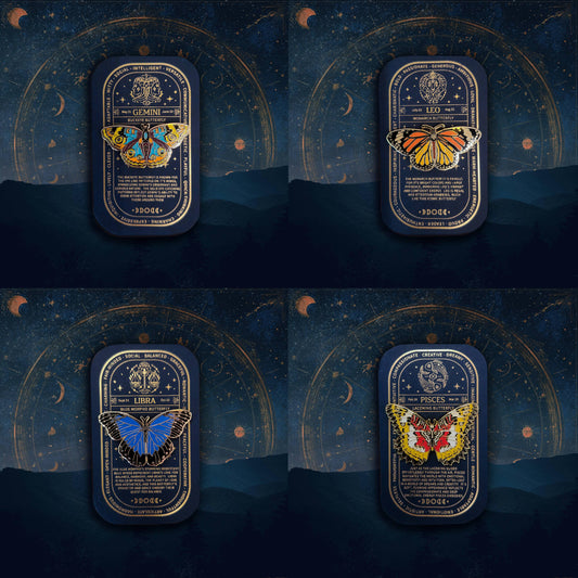 Zodiac Butterfly and Moth Pins