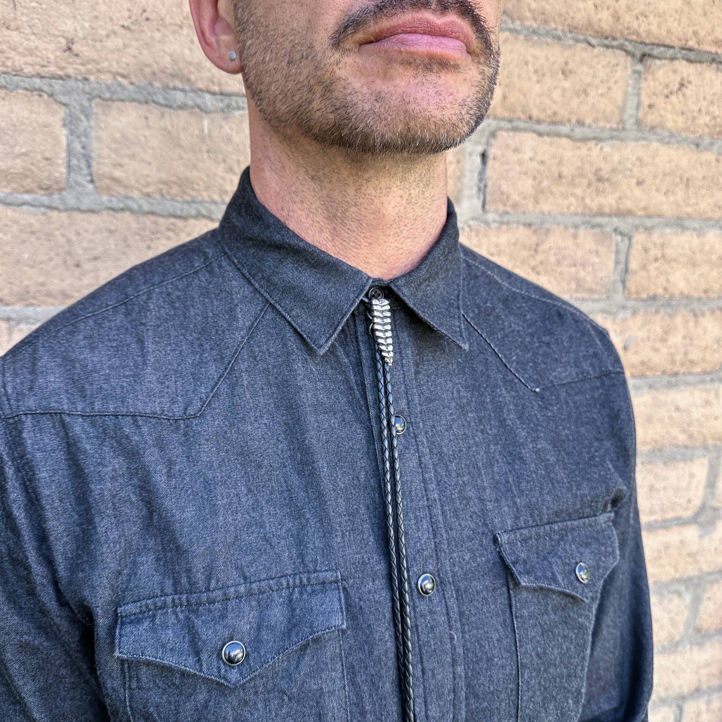 Snake Rattle Bolo Tie*