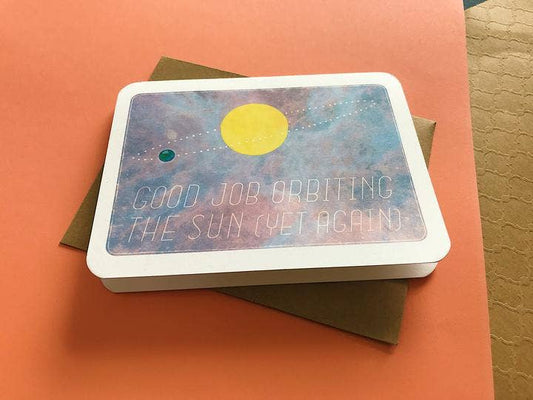 Orbit the Sun Birthday Card