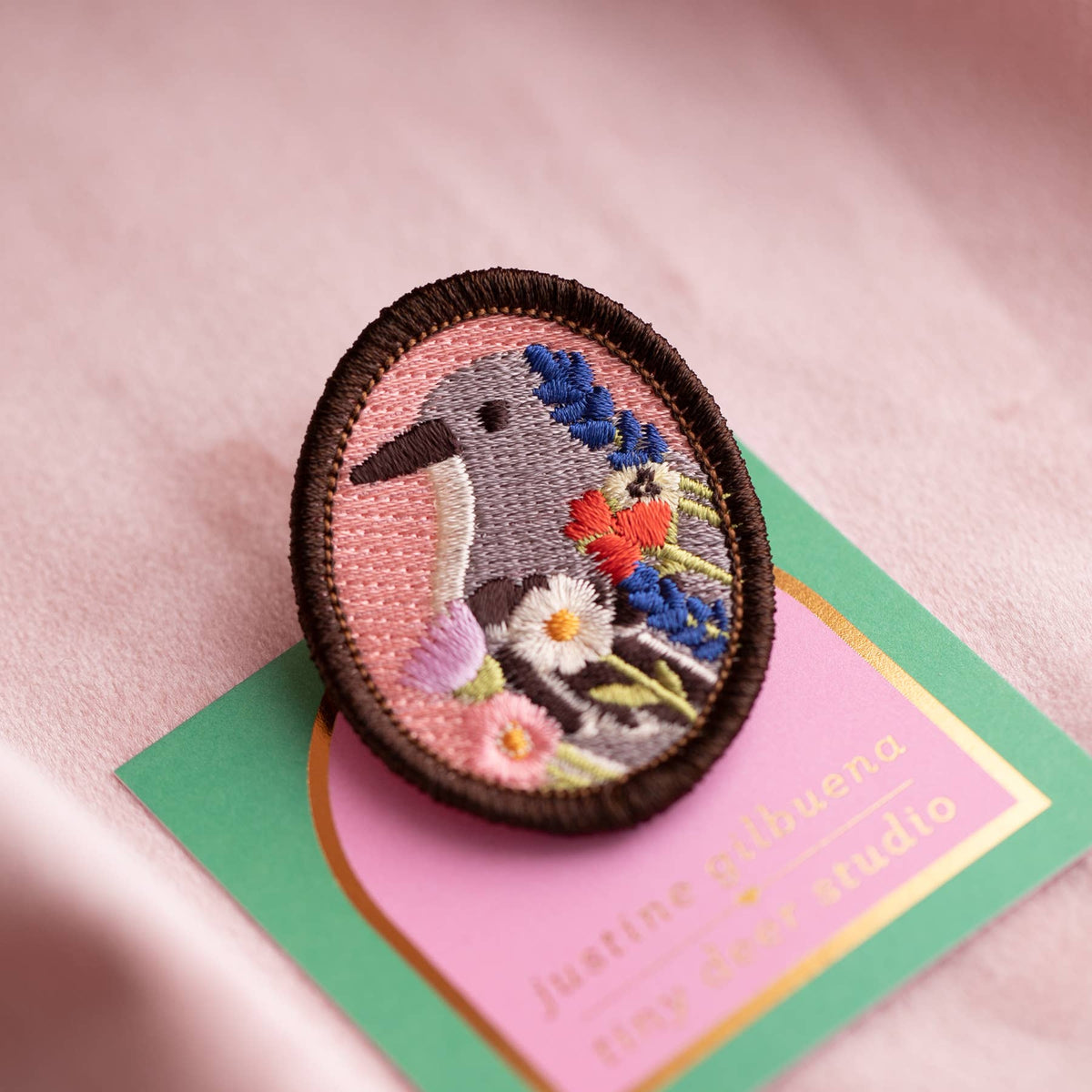 Mockingbird Embroidered Brooch Betty's Divine