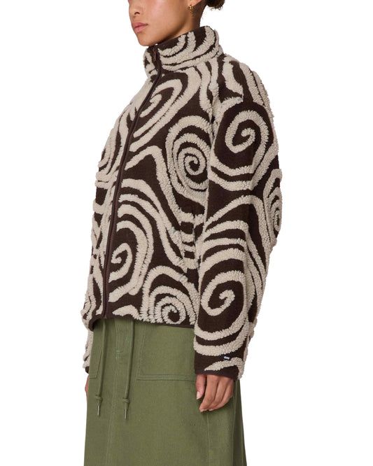 Swirls Jacquard Zip Jacket