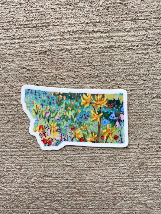 Fairy Lake Flowers Vinyl Sticker