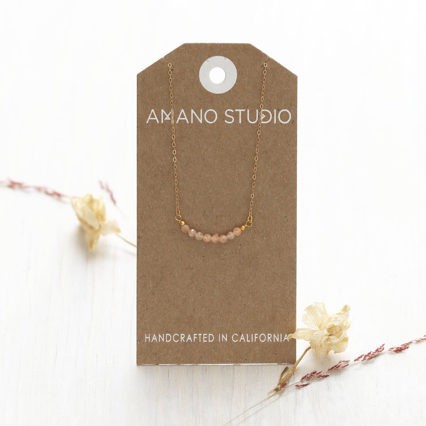 3mm Faceted Gemstone Necklace