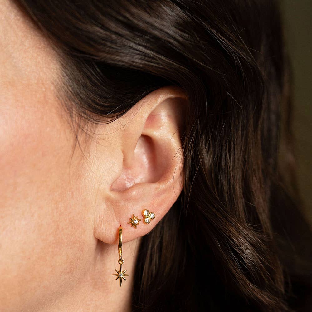 Starlight Huggie Hoop Earrings