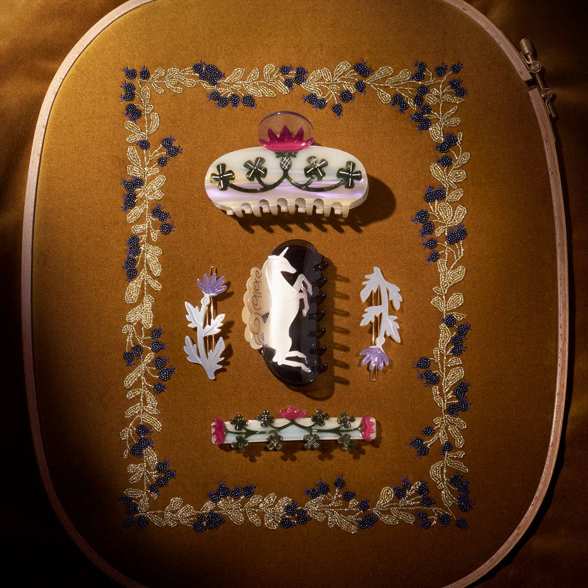 Unicorn Hair Claw Clip