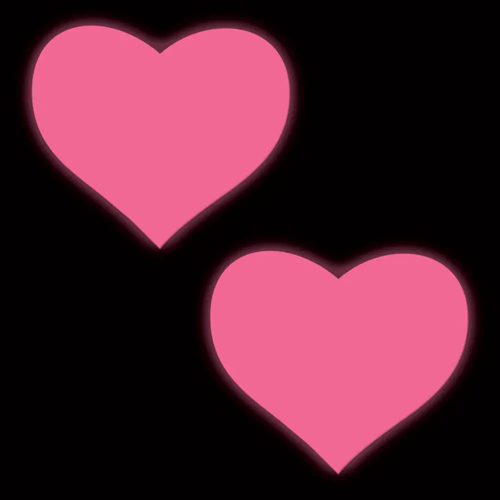 Glow-in-the-Dark Neon Heart Pasties