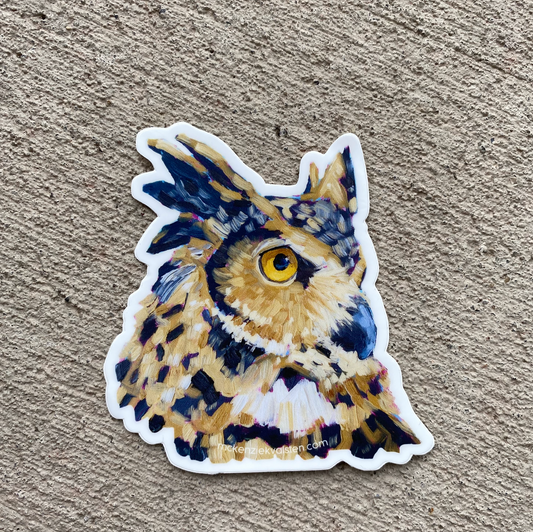 Great Horned Owl Vinyl Sticker