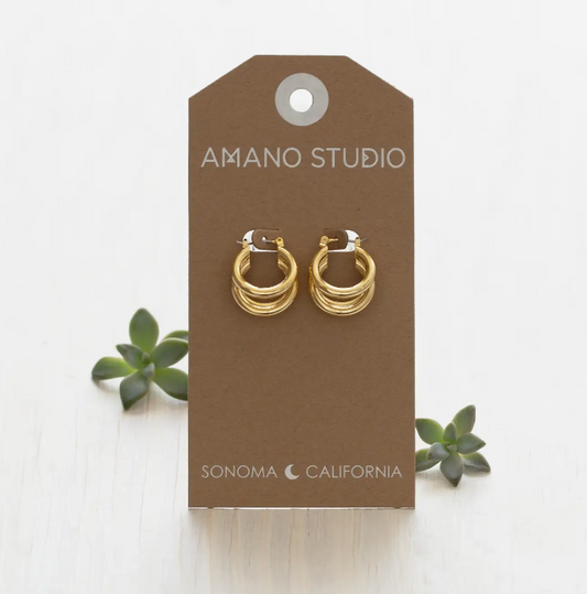 Vintage Style TRIPLE Hoops*