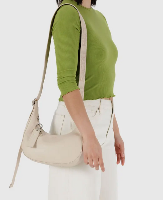 Baggu Small Recycled Leather Crescent Bag