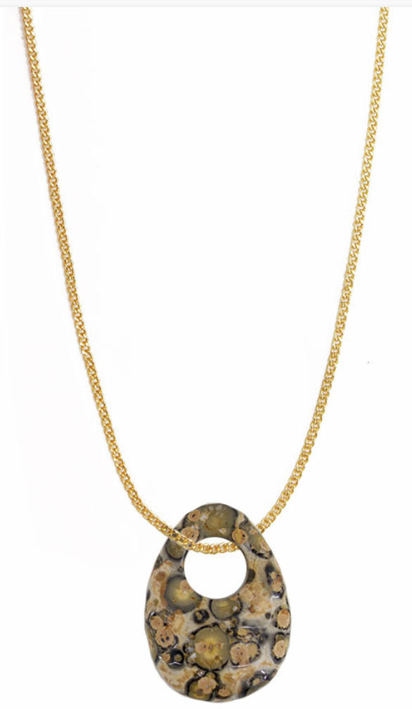 Leopard Jasper Pendant Necklace