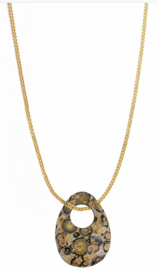Leopard Jasper Pendant Necklace
