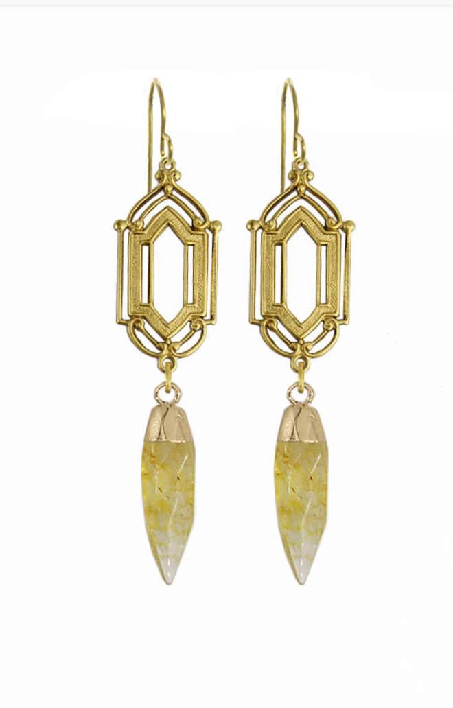 Cathedral Citrine Earrings