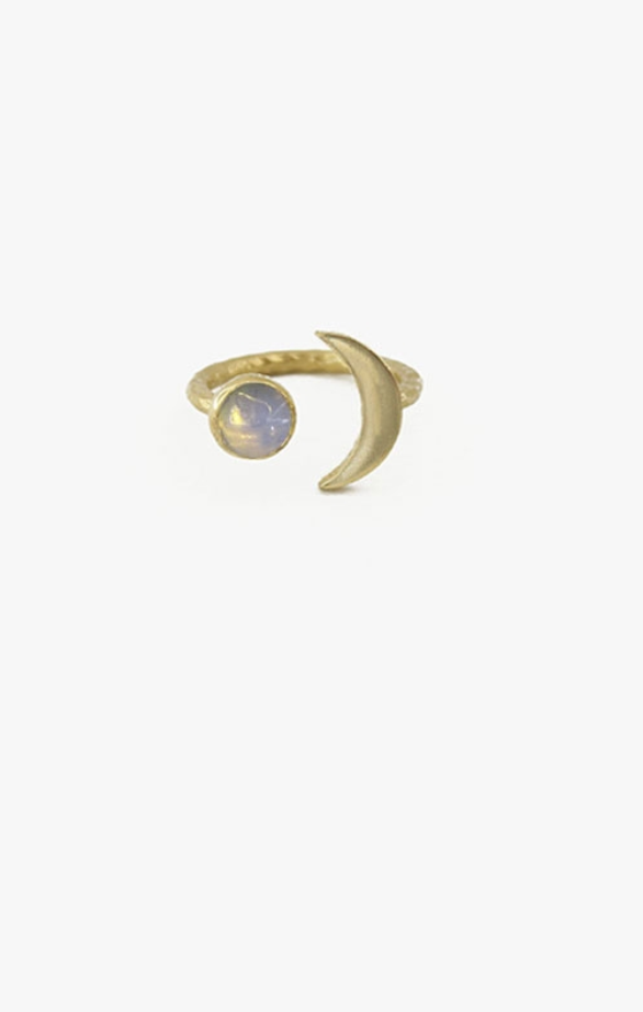 Opalite Moons Ring