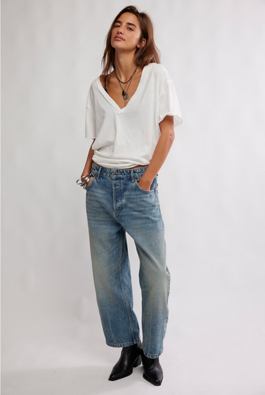 Deep Trance Dropped Boyfriend Jeans