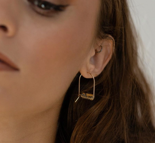 Leopard Skin Jasper Arches Earrings