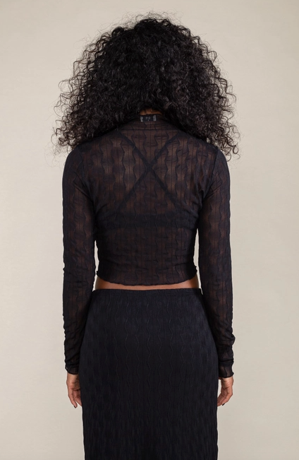 Abra Jacquard Mesh Top