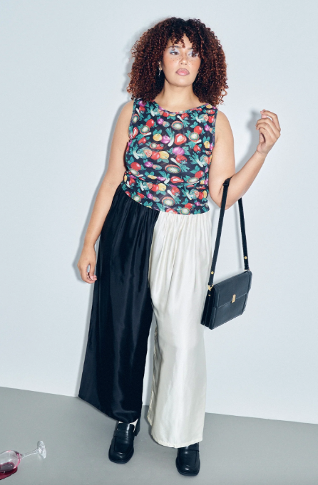 Two Toned Satin Pants