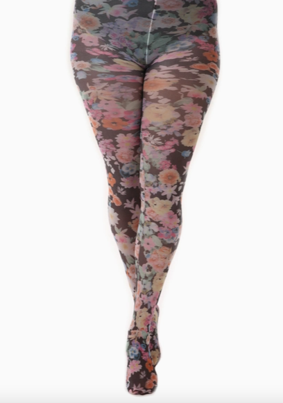 Midnight Garden Printed Tights