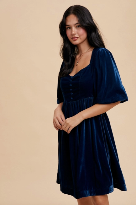 Wine Not Velvet Mini Dress