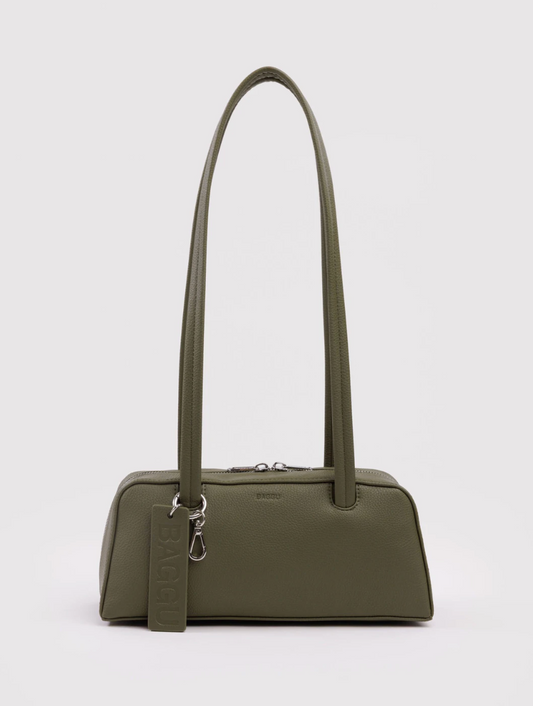 Baggu Small Recycled Leather Bowler Bag