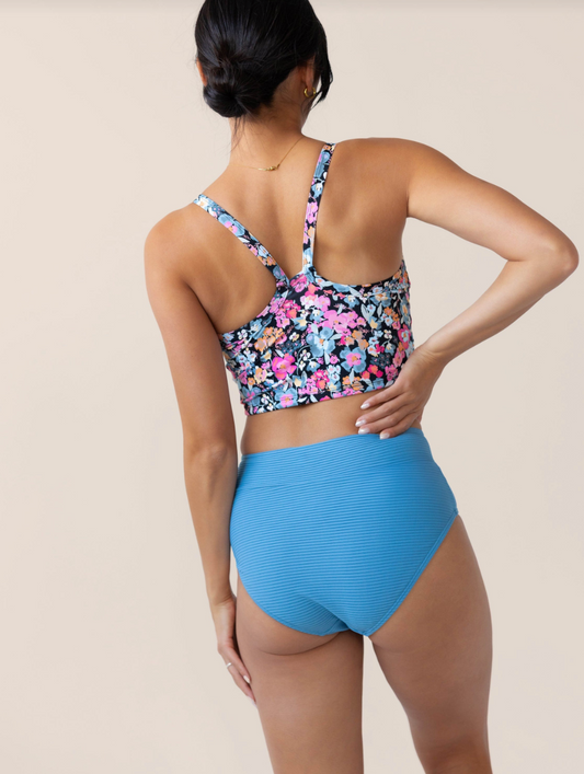 Scoop Neck Crop Swim Top