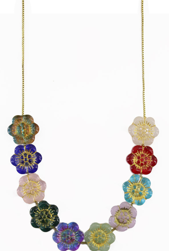 Glass Bouquet Necklace