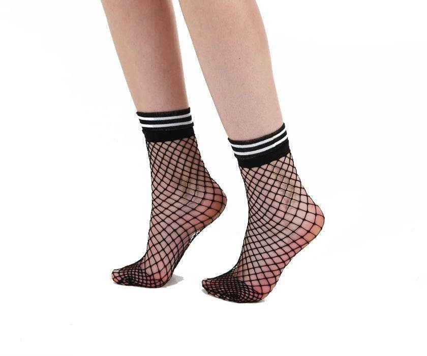Extra Large Net Ankle Socks