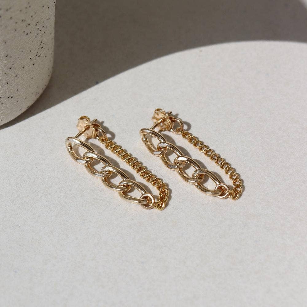 Alex Chain Stud Earrings