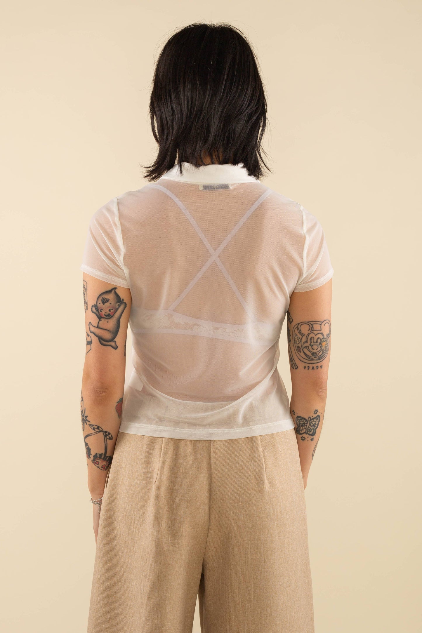 Britt Mesh Short Sleeve Button Down