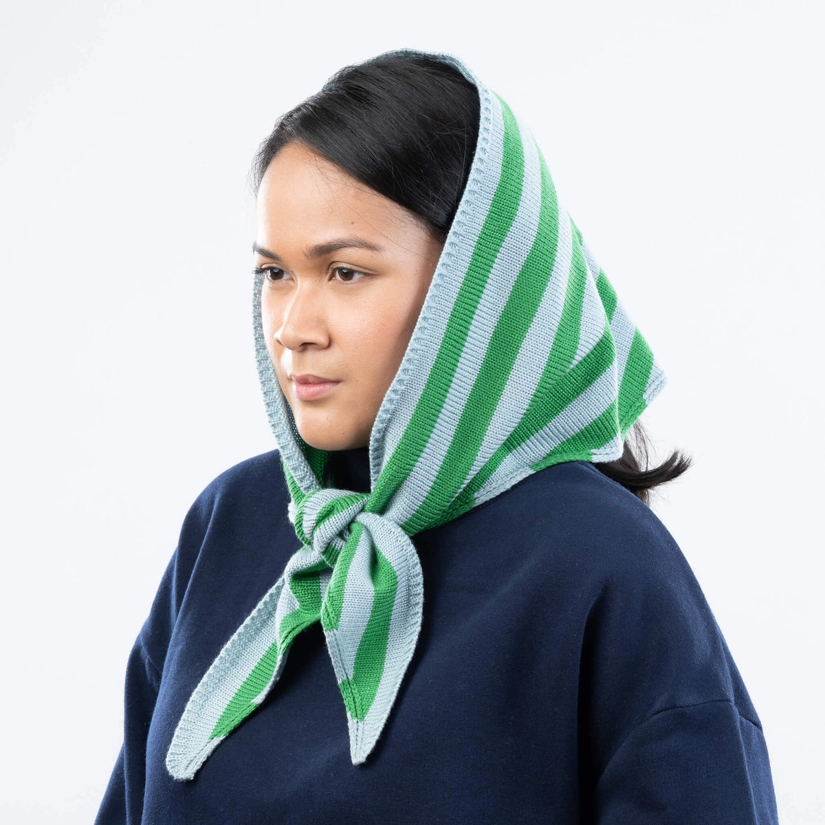 Simple Stripe Triangle Scarf