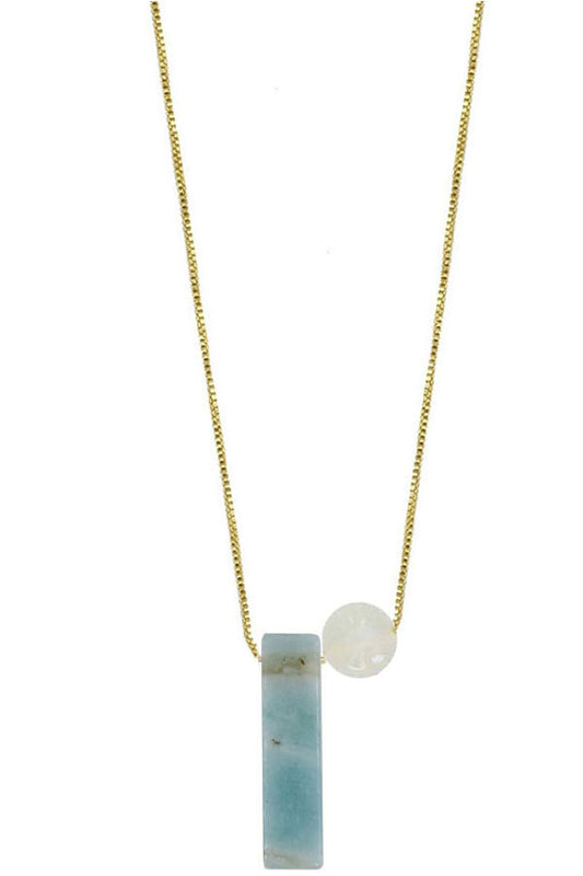 Block Pendant Necklace