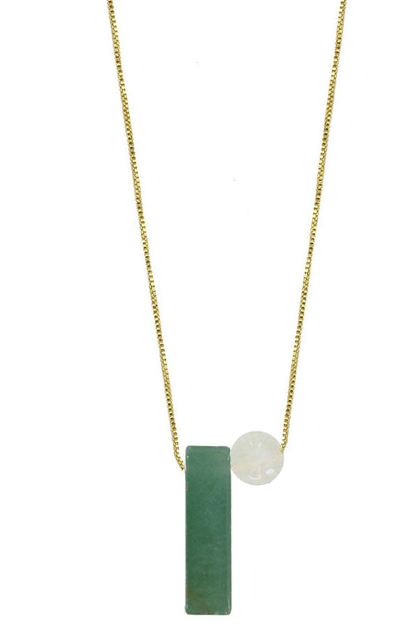 Block Pendant Necklace