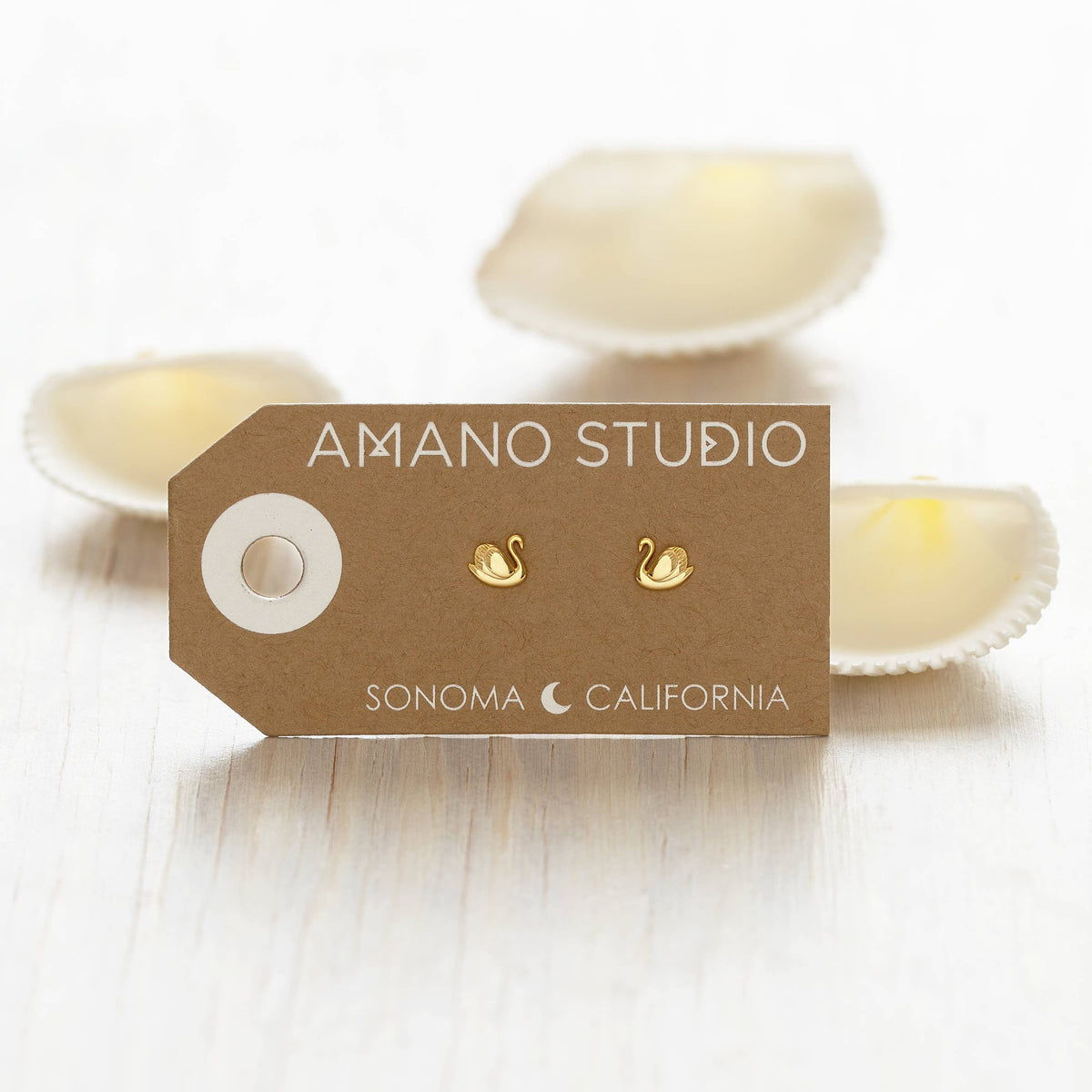 Swan Stud Earrings