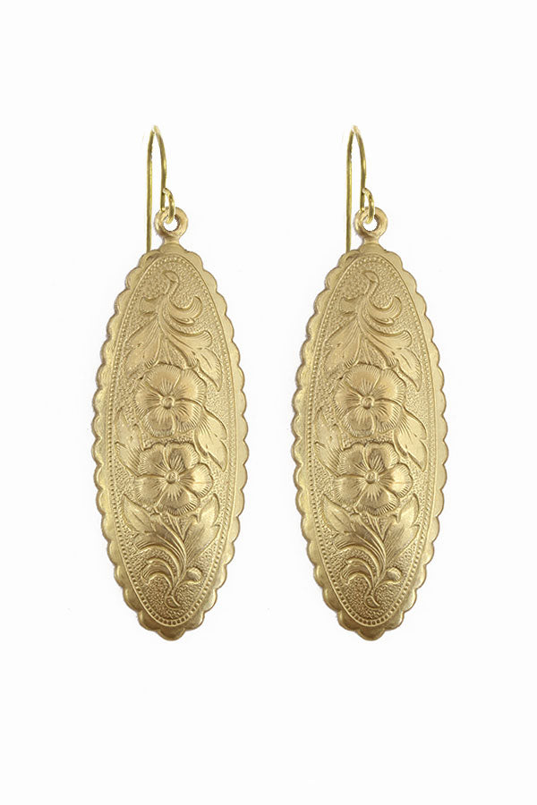 Embossed Floral Earrings