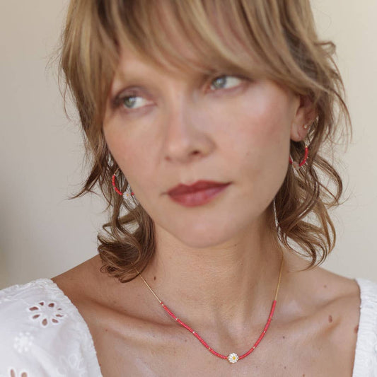 Daisy Miyuki Bead Necklace