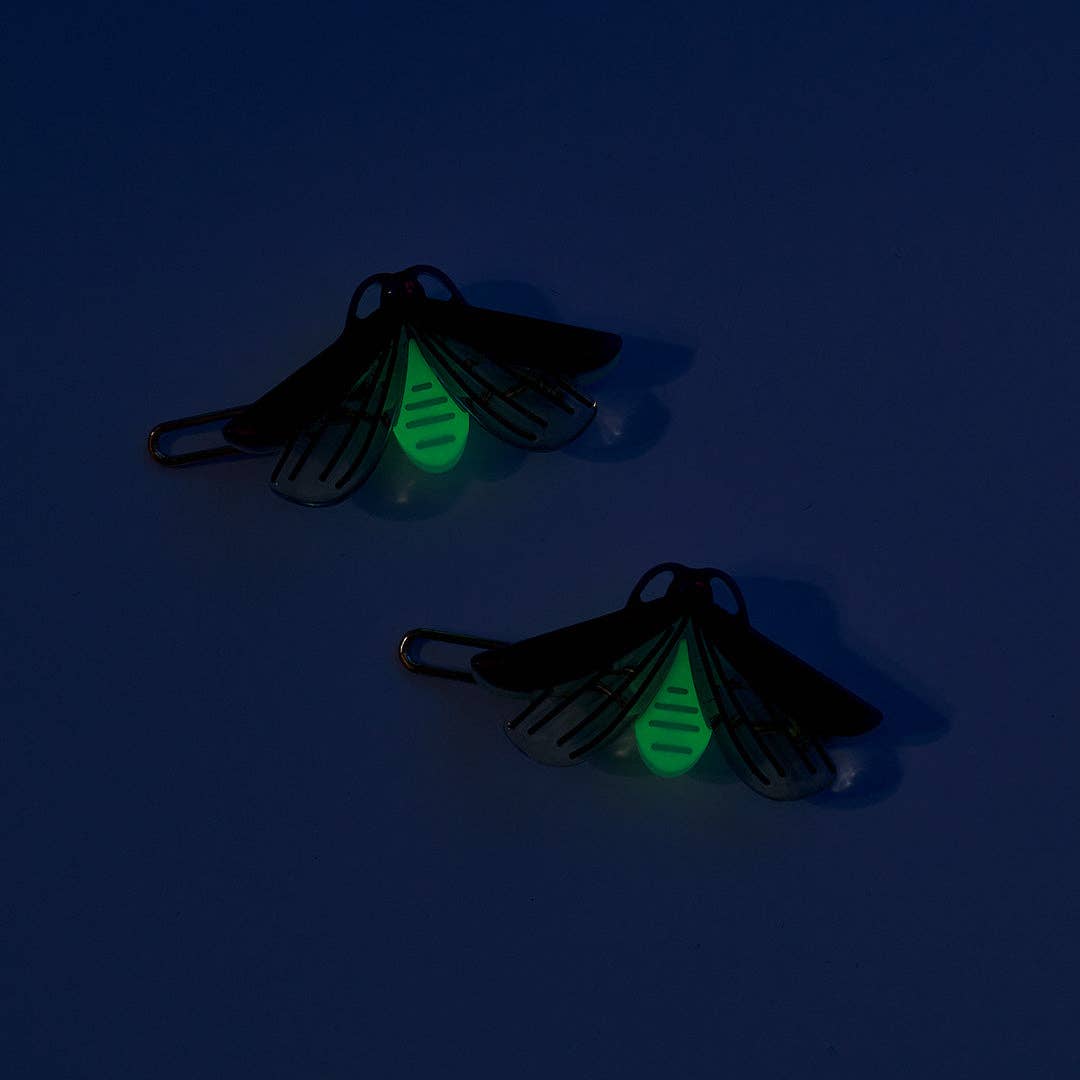 Glow in the Dark Firefly Barrette Set