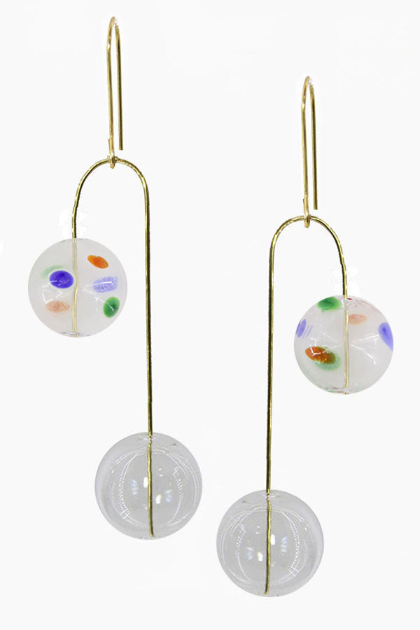 Glass Balance Dots Earrings