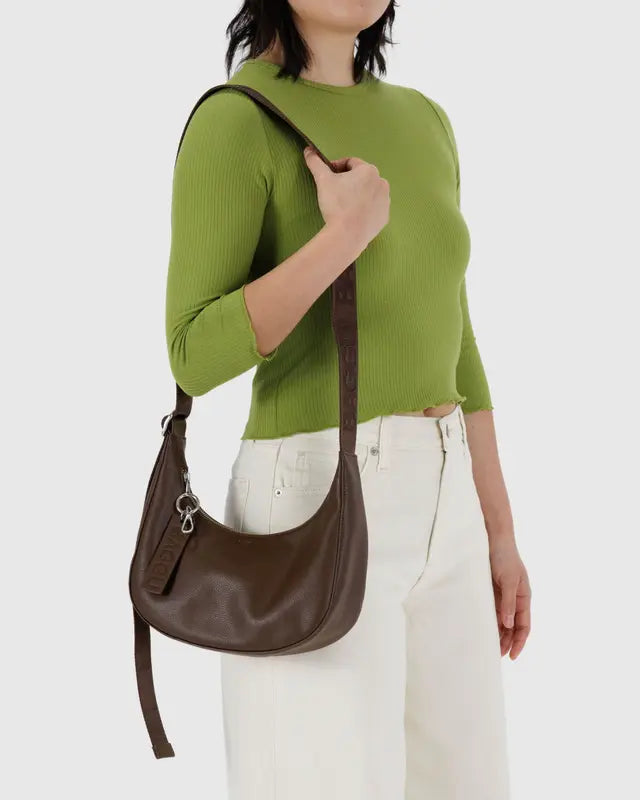 Baggu Small Recycled Leather Crescent Bag