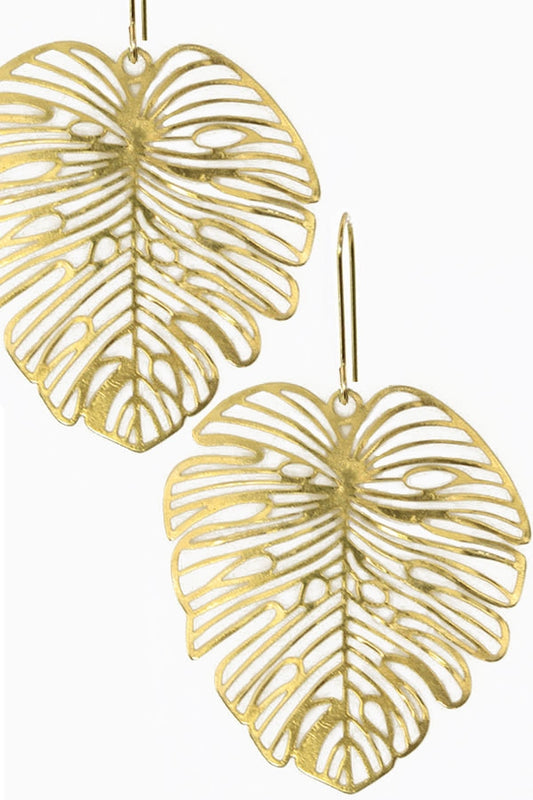 Lacy Monstera Earrings