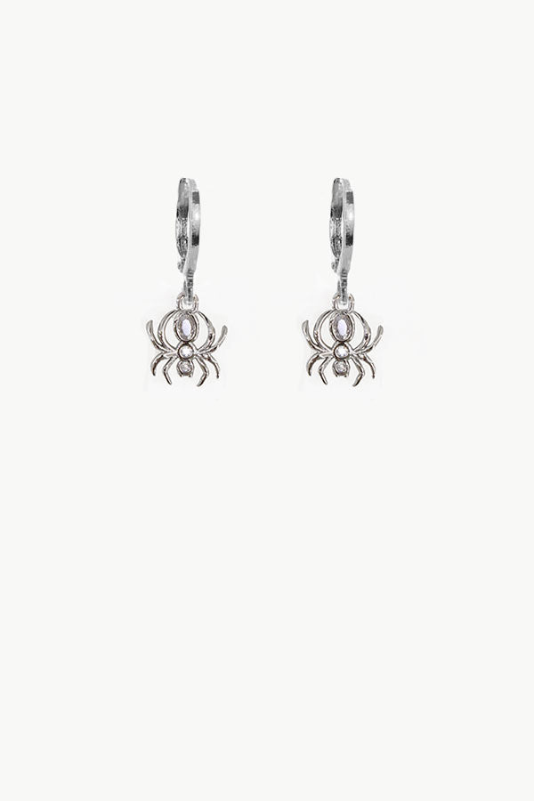 Sparkle Spider Huggies Earrings
