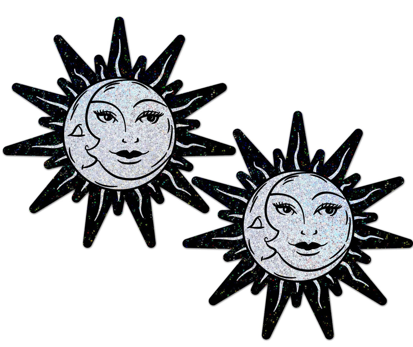 Sun & Moon Faces Nipple Pasties