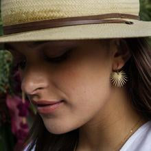 Fan Palm Drop Earrings