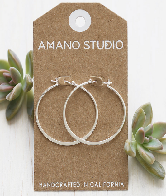 FLAT Hammered Hoops*