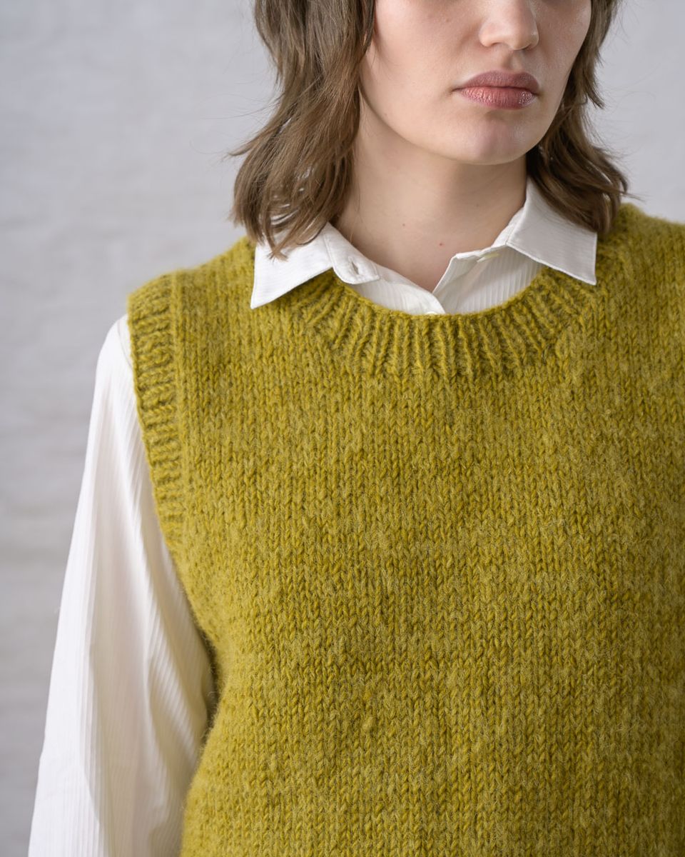 Heather Hand Knitted Vest