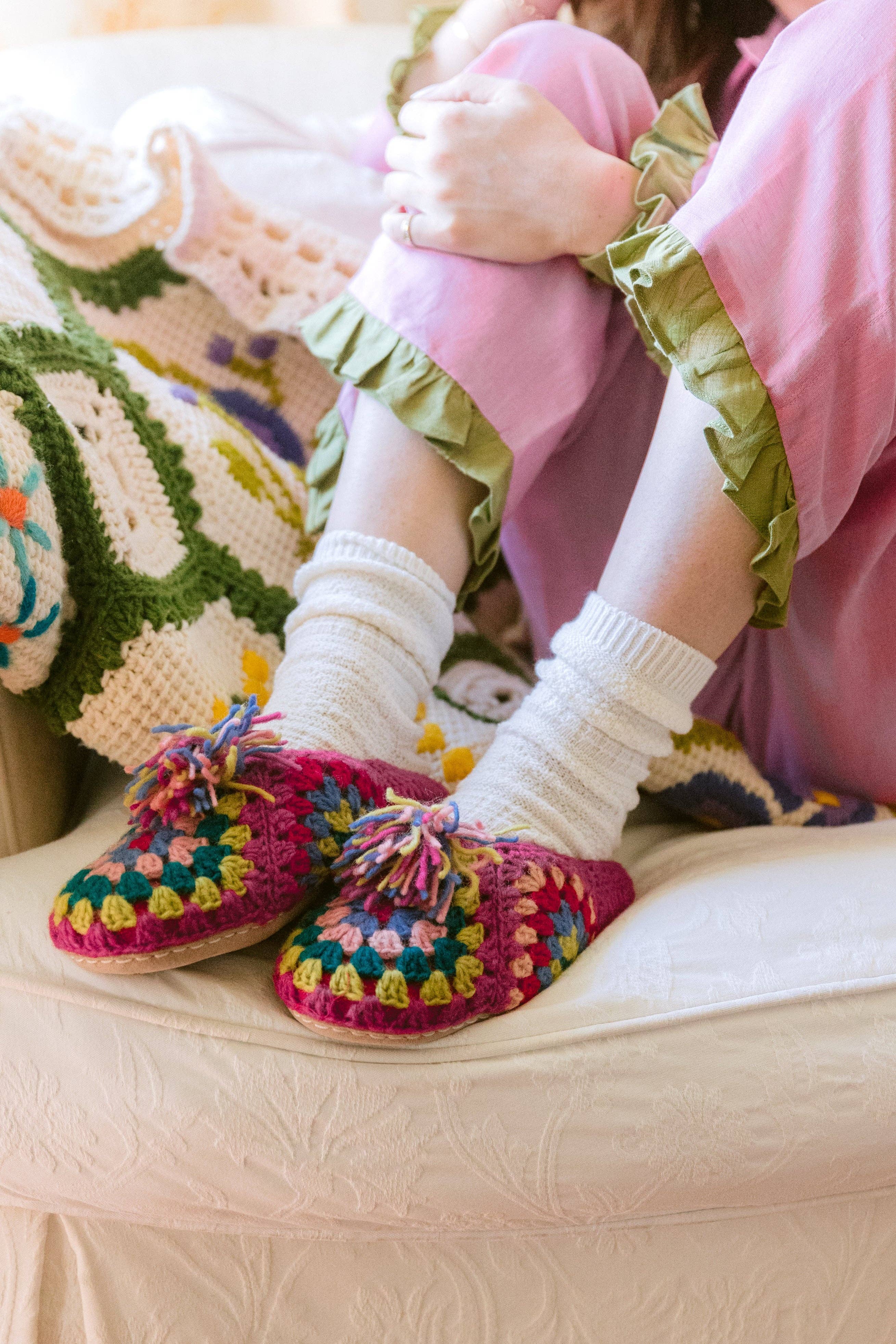 Granny Square Slippers