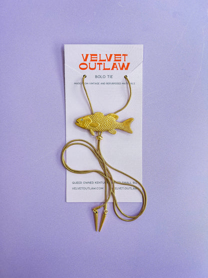 Gold Fish Bolo Tie