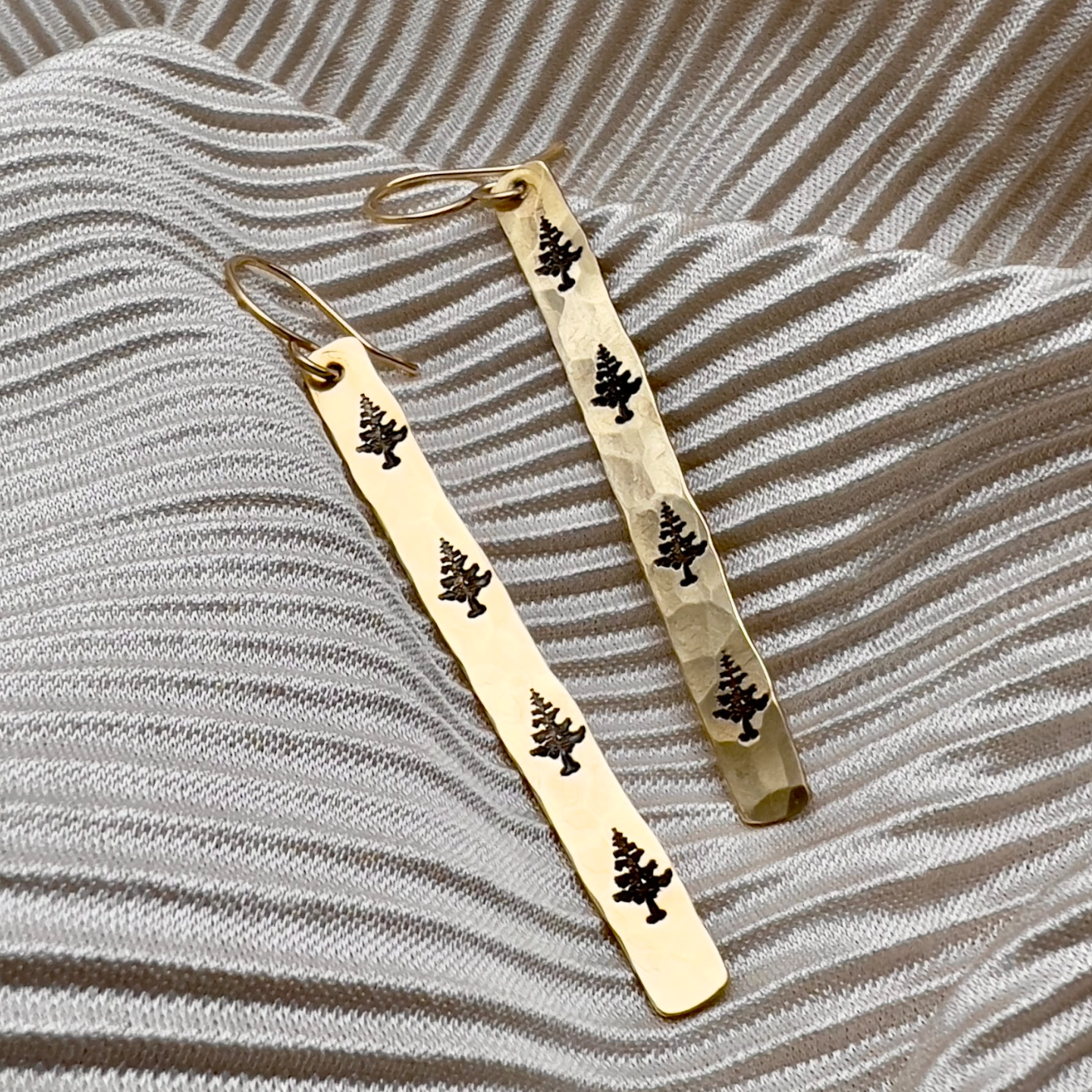 Arbor Handmade Earrings | Tree Stamped Earrings