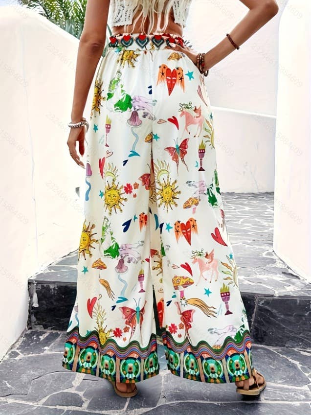 Wandering Eye Wide Leg Pants