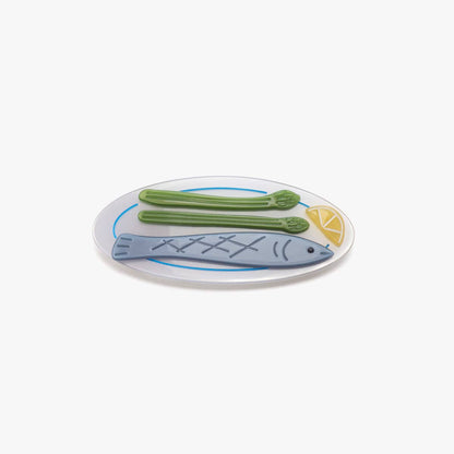 Poisson Sardine Fish Plate French Barrette