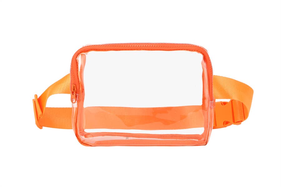 Clear See Thru Plastic Belt Waist Handbag